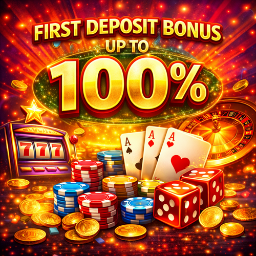 100% Frist Deposit Bonus promotion